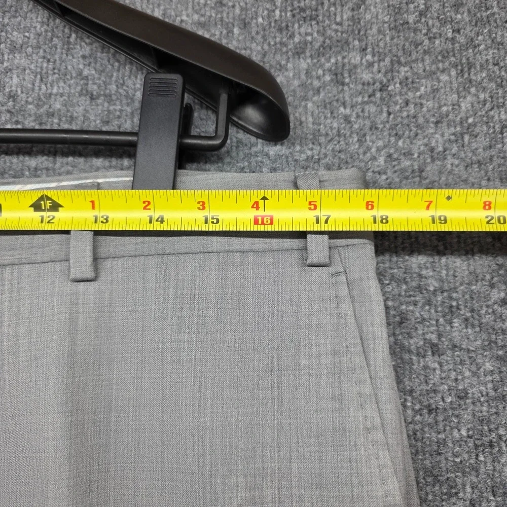 Peter Millar Mens Size 35‎ Gray 100% Wool Flat Front Dress Pants Slacks MS17B99